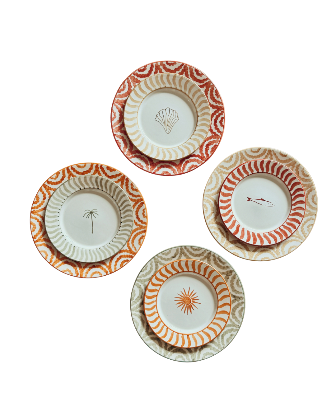 SET X4 DINNER PLATE - SOLEI