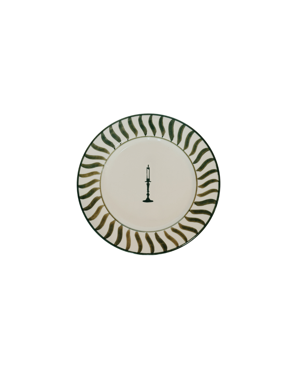 SET X 2 DESSERT PLATE NAVIDAD - GREEN