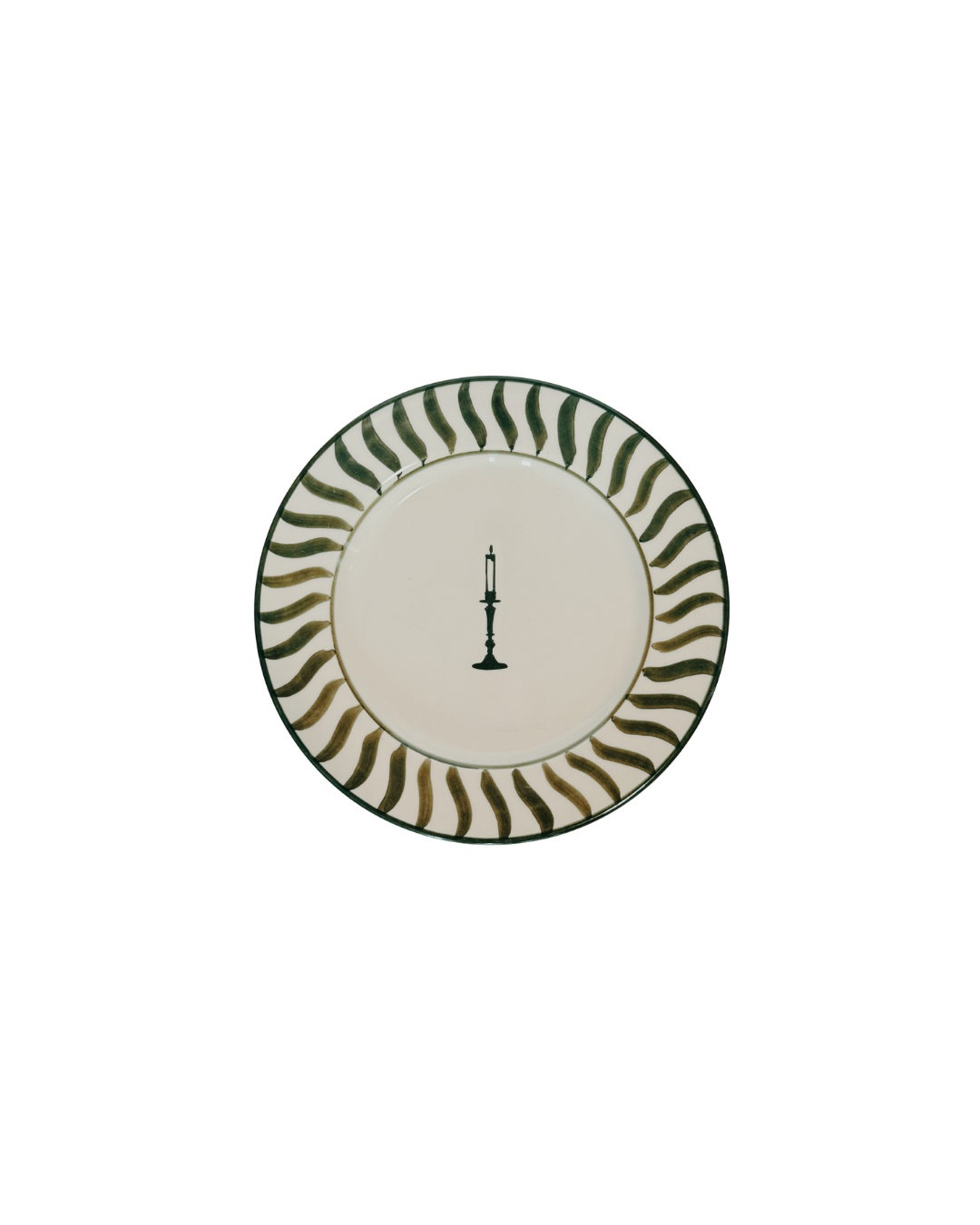 SET X 2 DESSERT PLATE NAVIDAD - GREEN