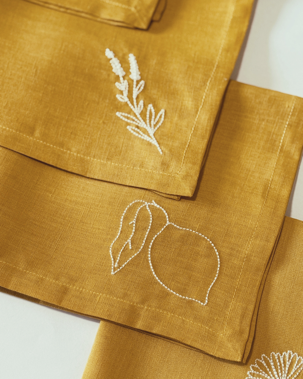 SET X4 SERVILLETAS BUEN PROVECHO MUSTARD