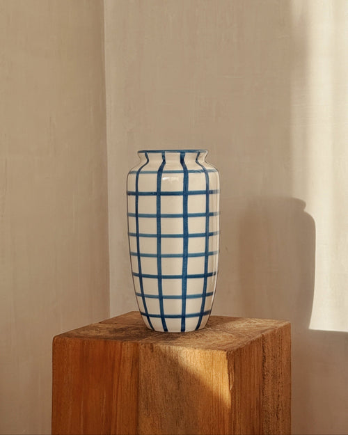 ANFORA VASE BLUE