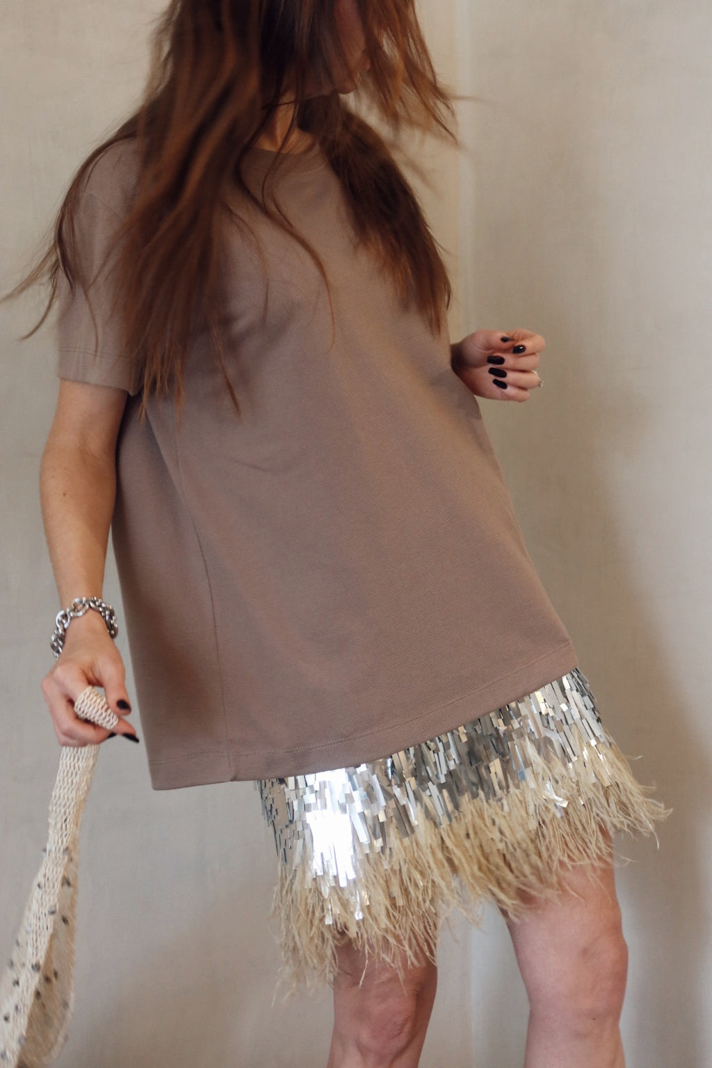 T-SHIRT 'SIESTA & FIESTA' BROWN