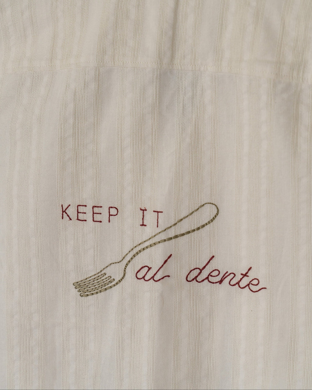 BUTTON SHIRT 'KEEP IT AL DENTE'