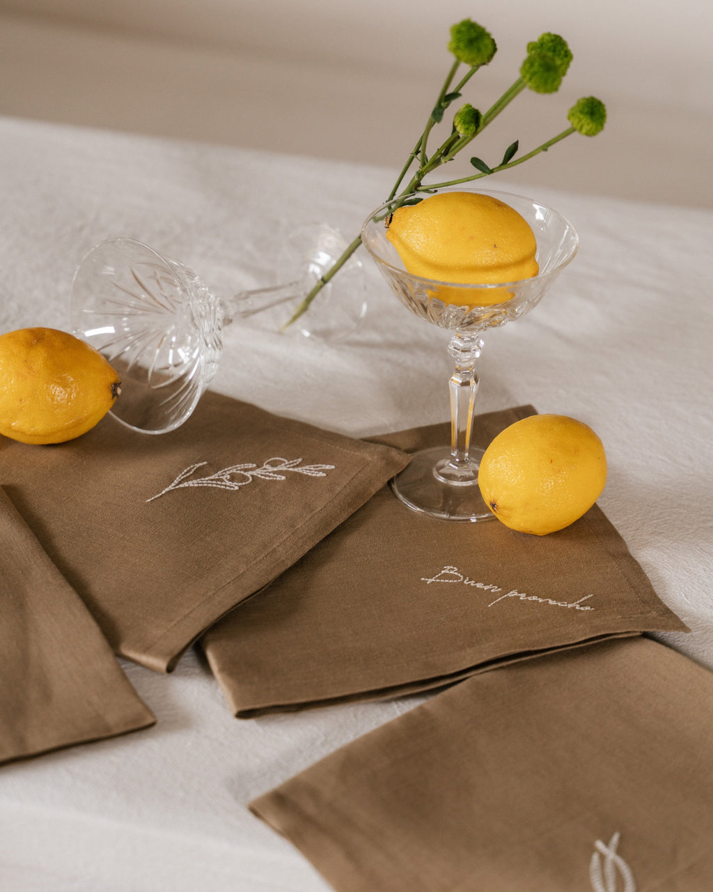 SET X4 SERVILLETAS BUEN PROVECHO SAND