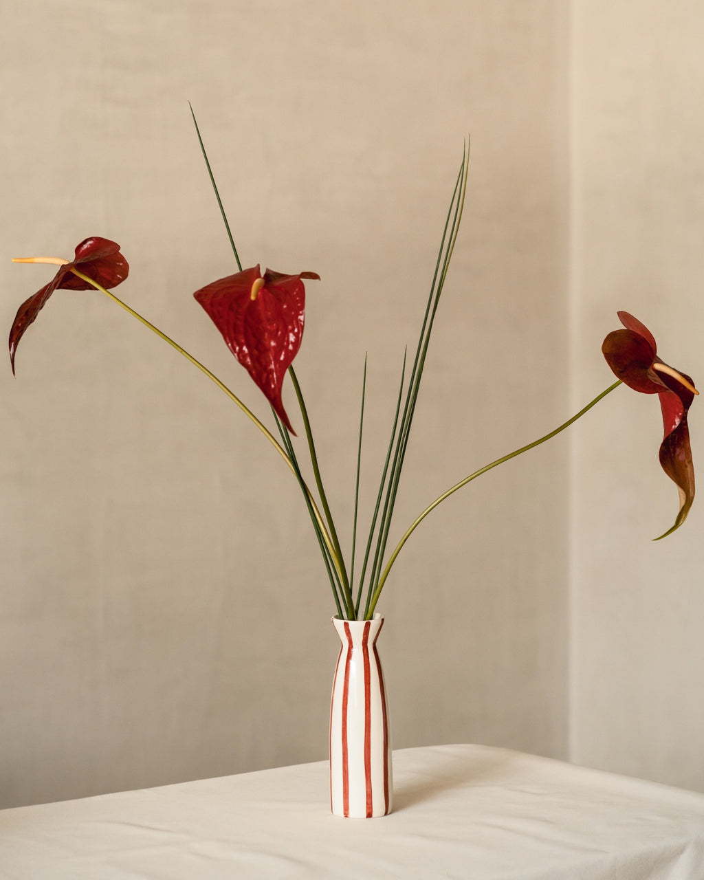 VASE - STRIPED CARAMEL