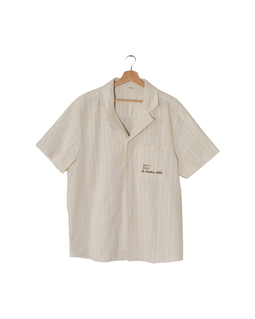 BUTTON SHIRT 'DON´T RUSH LA BUENA VIDA'