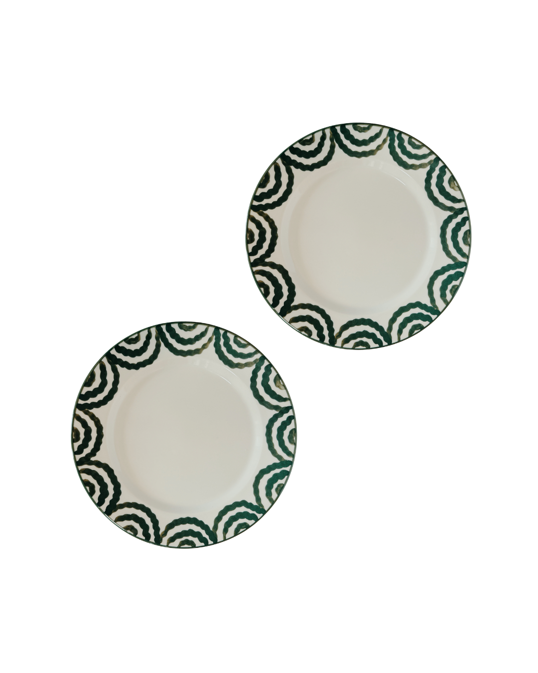 SET X2 DINNER PLATE NAVIDAD - GREEN