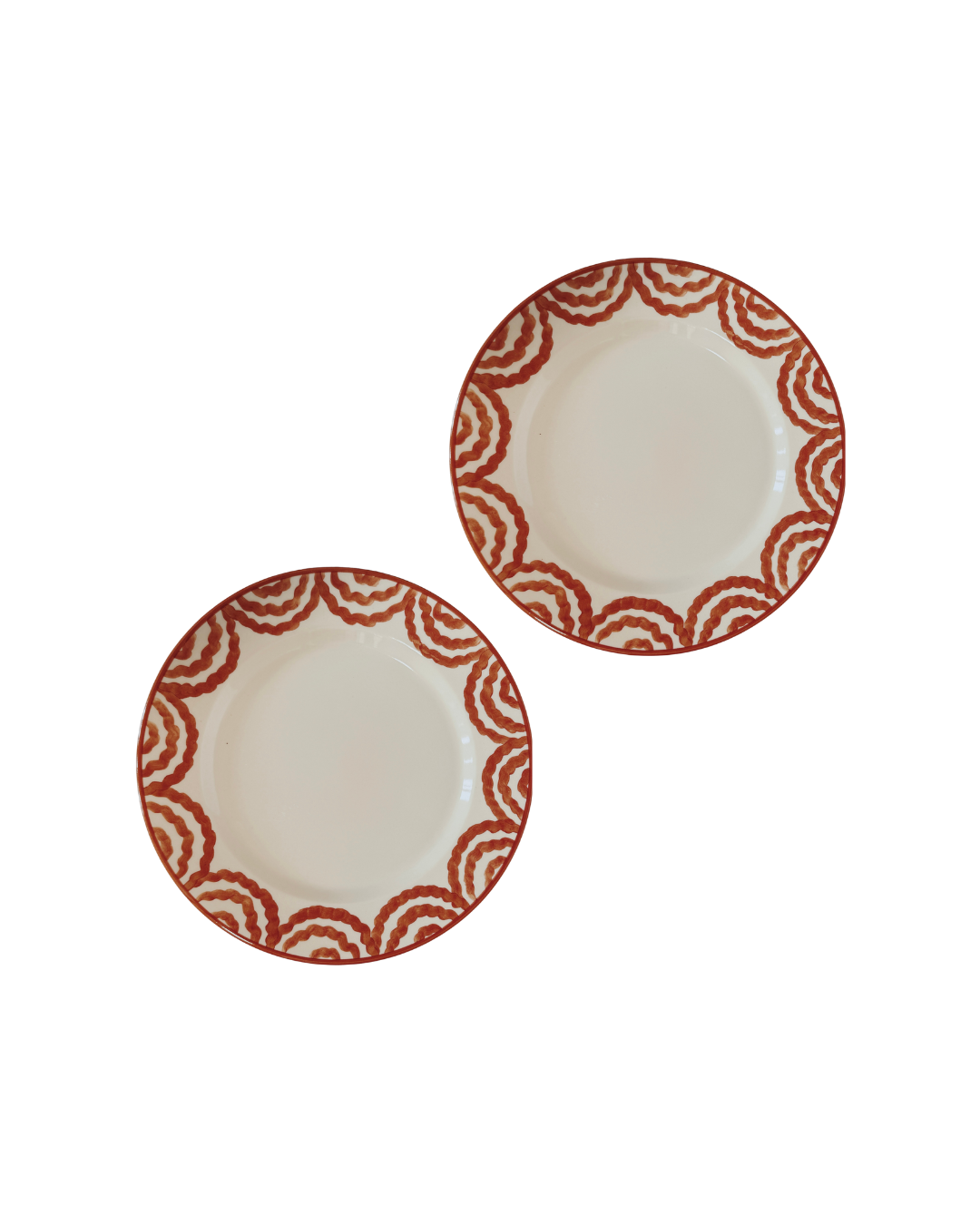 SET X2 DINNER PLATE NAVIDAD - RED