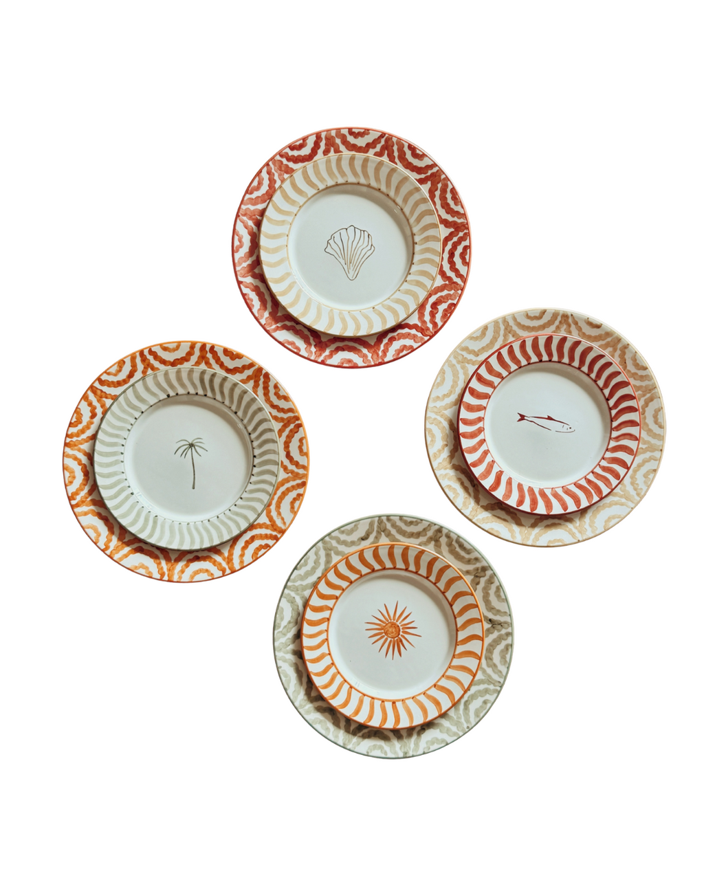 SET X4 DINNER PLATE - SOLEI