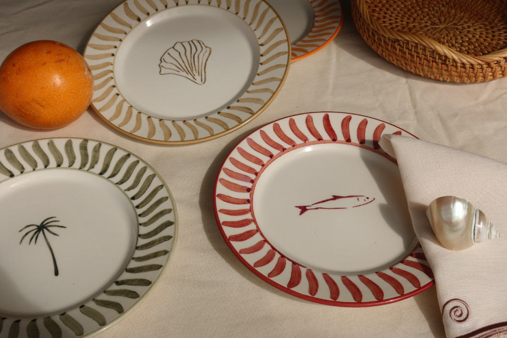 SET X4 DESSERT PLATE - SOLEI
