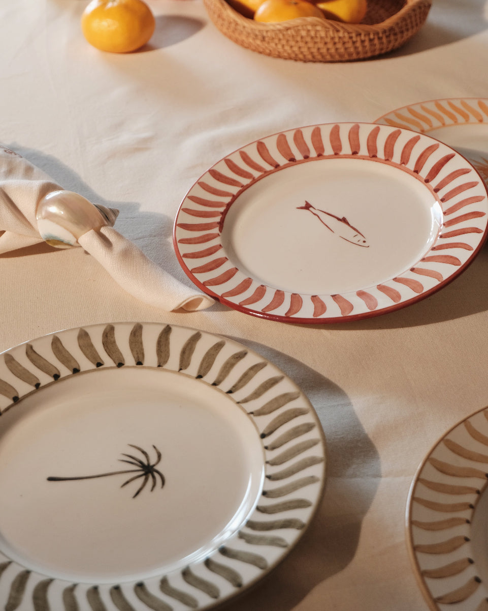SET X4 DESSERT PLATE - SOLEI