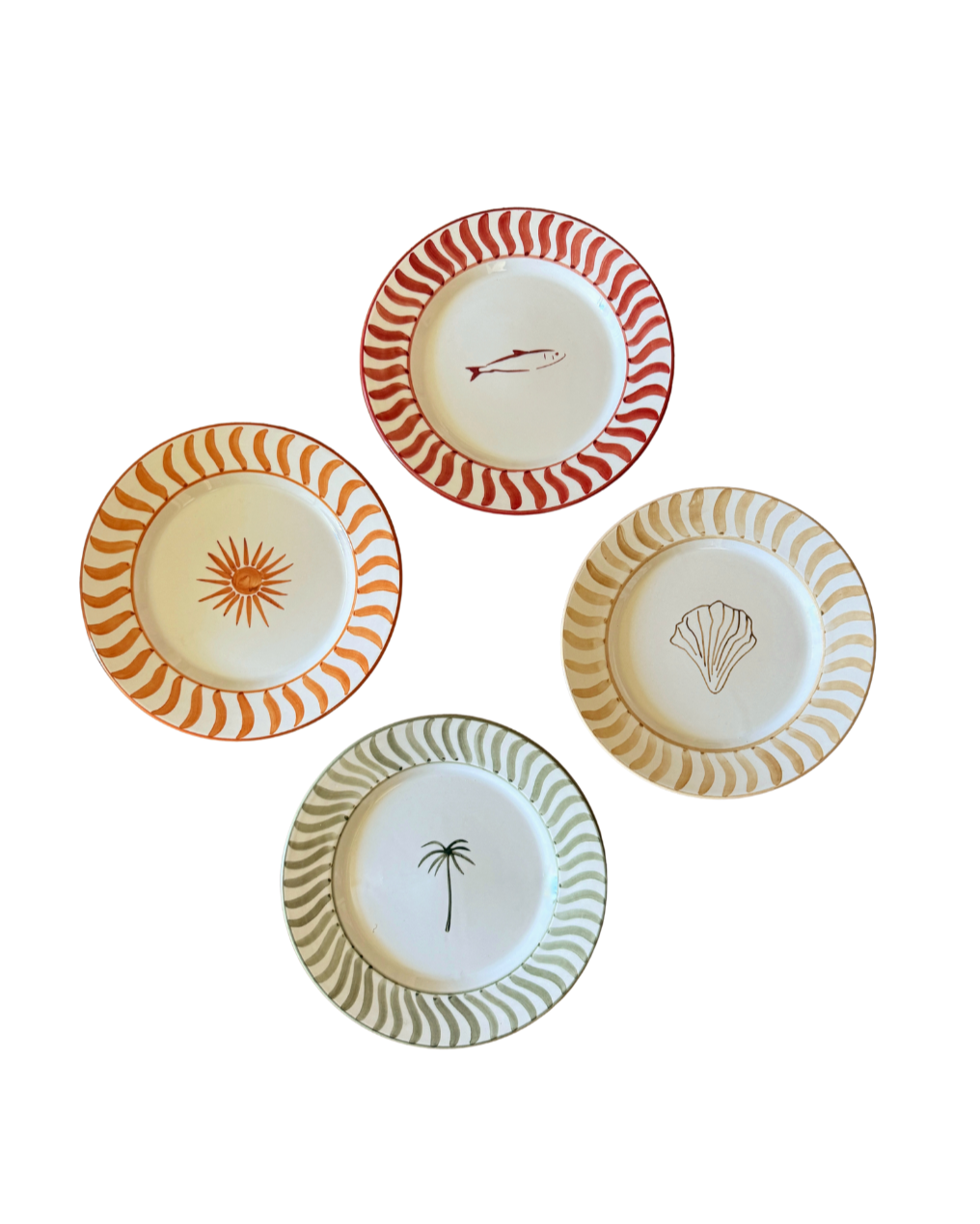 SET X4 DESSERT PLATE - SOLEI