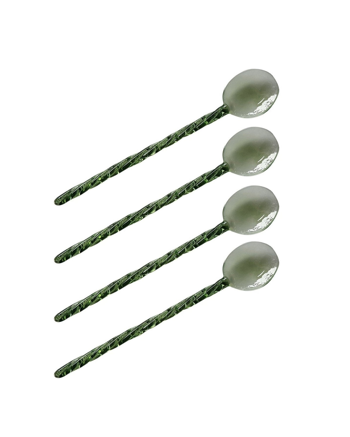 SET X4 TEA SPOONS GREEN